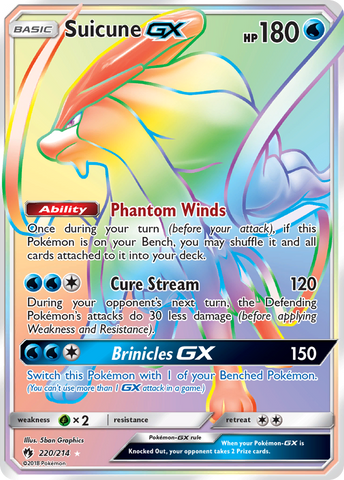 Suicune GX (220/214) [Sun & Moon: Lost Thunder] - Destination Retro