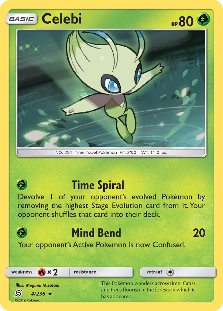 Celebi (4/236) [Sun & Moon: Unified Minds] - Destination Retro