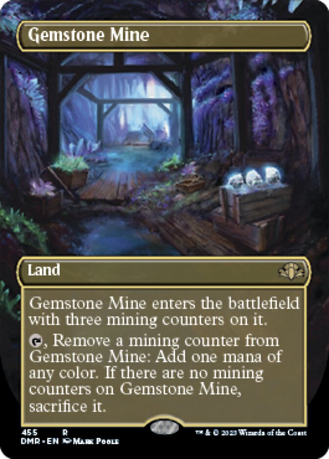 Gemstone Mine (Borderless Alternate Art) [Dominaria Remastered] - Destination Retro