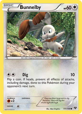 Bunnelby (111/146) [XY: Base Set] - Destination Retro