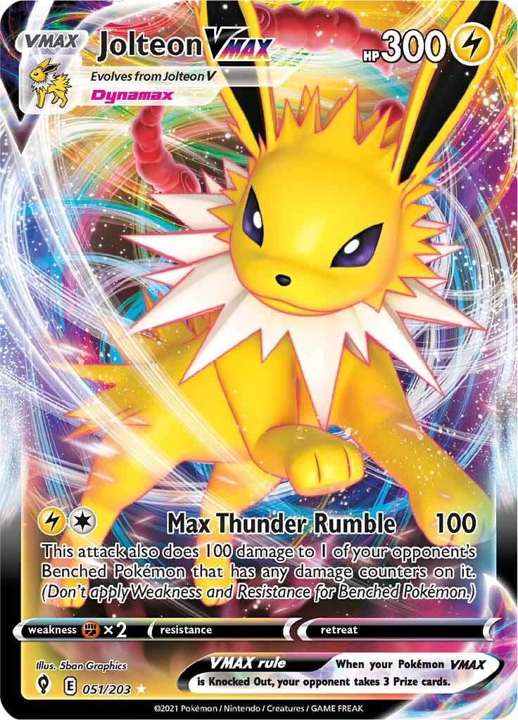 Jolteon VMAX (051/203) [Sword & Shield: Evolving Skies] - Destination Retro