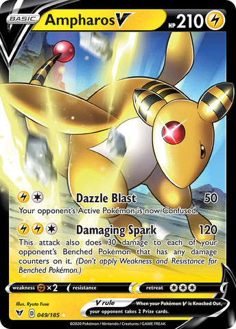 Ampharos V (49) [Sword & Shield: Vivid Voltage] - Destination Retro