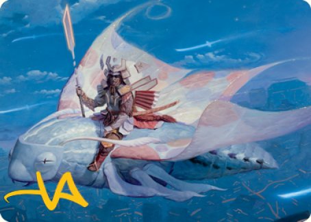 Sky-Blessed Samurai Art Card (Gold-Stamped Signature) [Kamigawa: Neon Dynasty Art Series] - Destination Retro