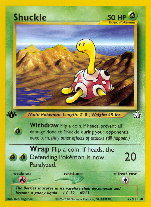 Shuckle (72/111) [Neo Genesis 1st Edition] - Destination Retro