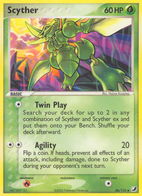 Scyther (46/115) [EX: Unseen Forces] - Destination Retro
