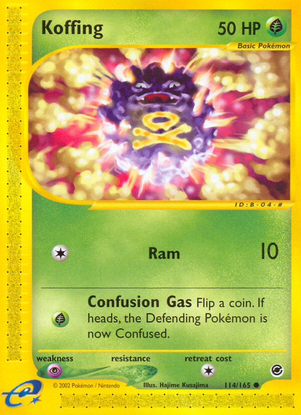 Koffing (114/165) [Expedition: Base Set] - Destination Retro