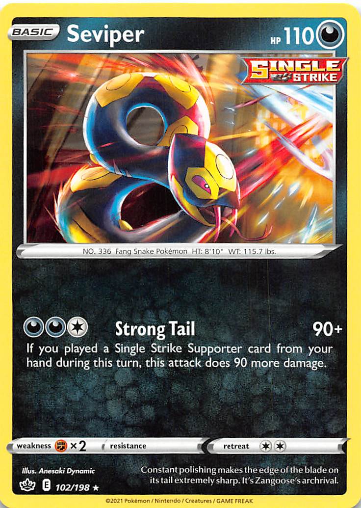 Seviper (102/198) [Sword & Shield: Chilling Reign] - Destination Retro