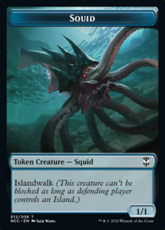 Squid // Treasure (013) Double-sided Token [Streets of New Capenna Commander Tokens] - Destination Retro
