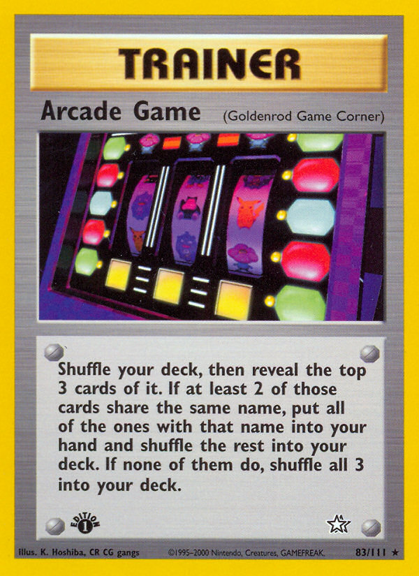 Arcade Game (83/111) [Neo Genesis 1st Edition] - Destination Retro