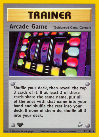 Arcade Game (83/111) [Neo Genesis 1st Edition] - Destination Retro