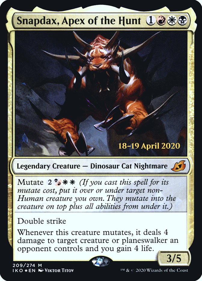 Snapdax, Apex of the Hunt  [Ikoria: Lair of Behemoths Prerelease Promos] - Destination Retro