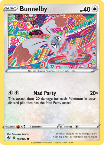 Bunnelby (150/189) [Sword & Shield: Darkness Ablaze] - Destination Retro