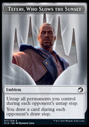 Teferi, Who Slows the Sunset Emblem [Innistrad: Midnight Hunt Tokens] - Destination Retro