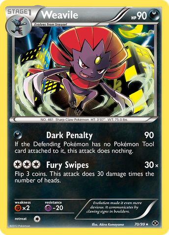 Weavile (70/99) [Black & White: Next Destinies] - Destination Retro