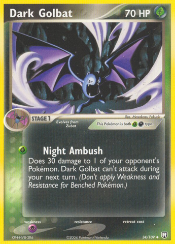 Dark Golbat (34/109) [EX: Team Rocket Returns] - Destination Retro