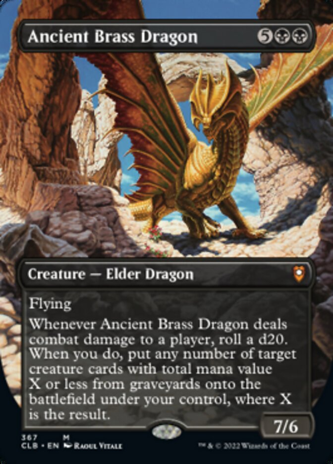 Ancient Brass Dragon (Borderless Alternate Art) [Commander Legends: Battle for Baldur's Gate] - Destination Retro