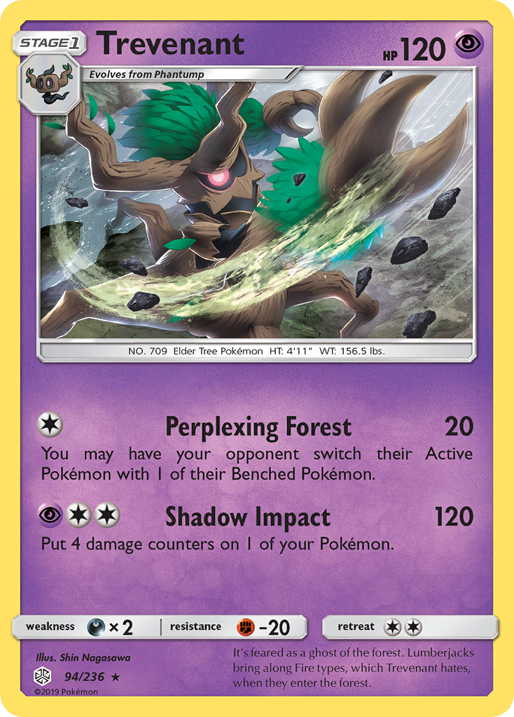 Trevenant (94/236) [Sun & Moon: Cosmic Eclipse] - Destination Retro
