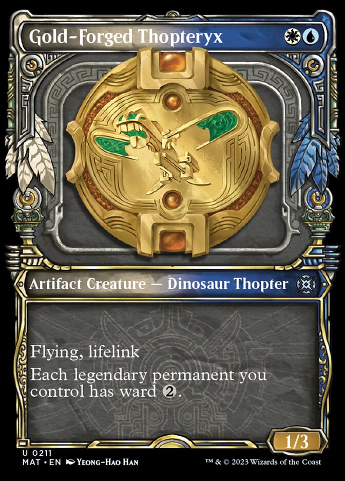 Gold-Forged Thopteryx (Showcase Halo Foil) [March of the Machine: The Aftermath] - Destination Retro