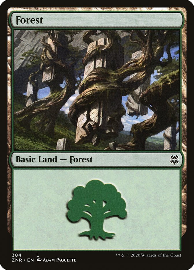 Forest (384) [Zendikar Rising] - Destination Retro