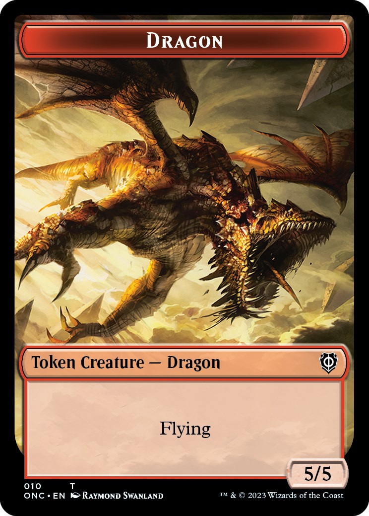 Kobolds of Kher Keep // Dragon Double-Sided Token [Phyrexia: All Will Be One Commander Tokens] - Destination Retro