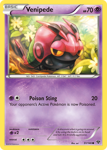 Venipede (51/146) [XY: Base Set] - Destination Retro