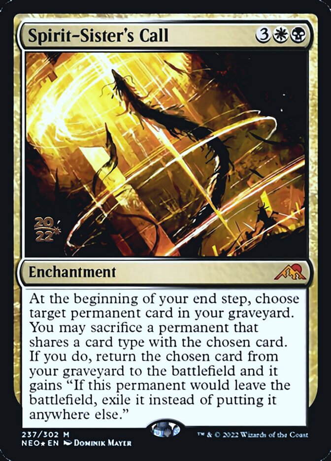 Spirit-Sister's Call [Kamigawa: Neon Dynasty Prerelease Promos] - Destination Retro