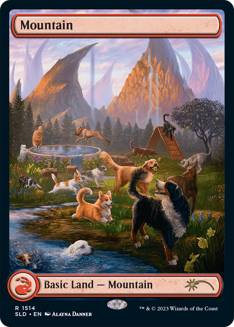 Mountain (1514) [Secret Lair Commander Deck: Raining Cats and Dogs] - Destination Retro