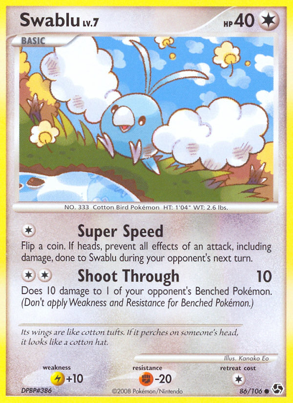 Swablu (86/106) [Diamond & Pearl: Great Encounters] - Destination Retro