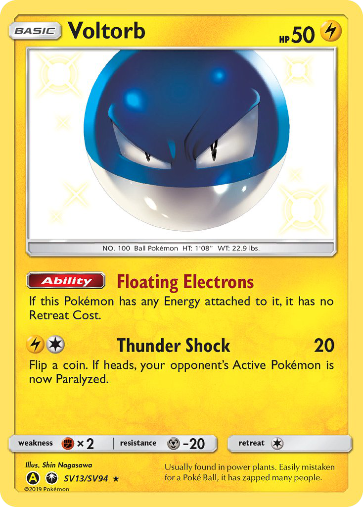 Voltorb (SV13/SV94) [Sun & Moon: Hidden Fates - Shiny Vault] - Destination Retro