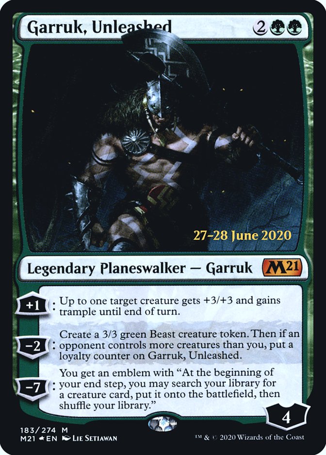 Garruk, Unleashed  [Core Set 2021 Prerelease Promos] - Destination Retro