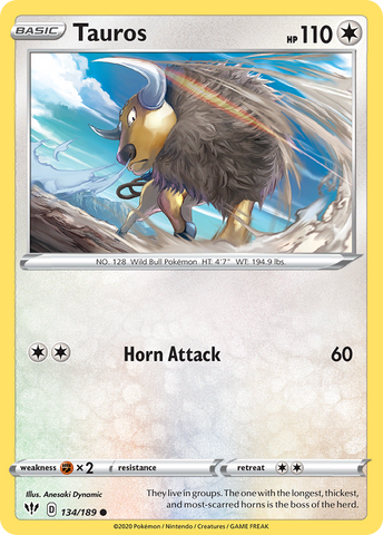Tauros (134/189) [Sword & Shield: Darkness Ablaze] - Destination Retro