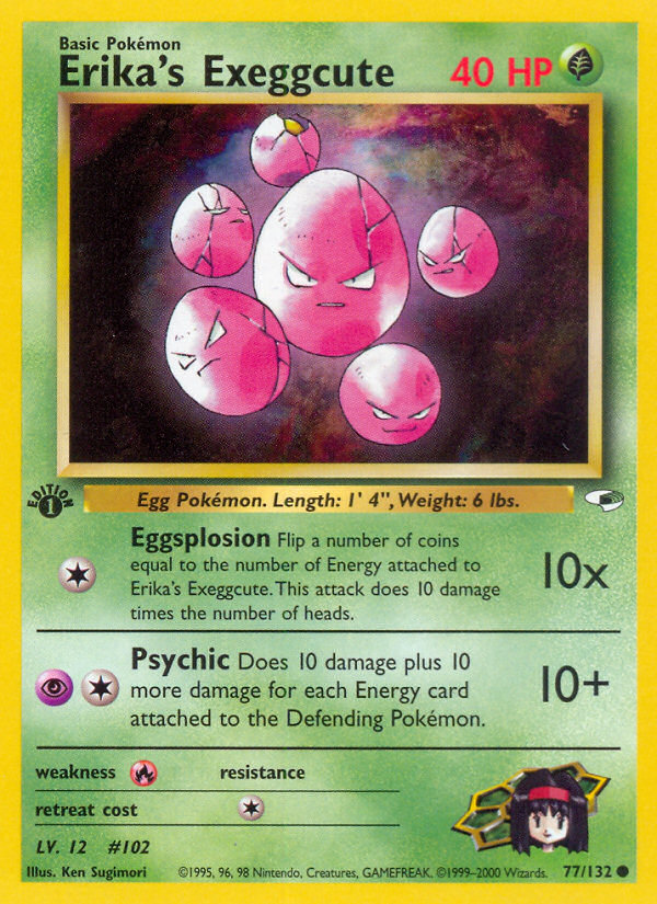 Erika's Exeggcute (77/132) [Gym Heroes 1st Edition] - Destination Retro