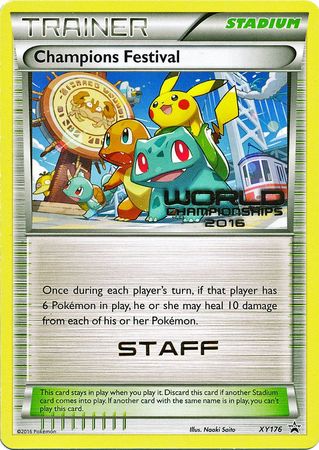 Champions Festival 2016 Staff (XY176) [XY: Black Star Promos] - Destination Retro