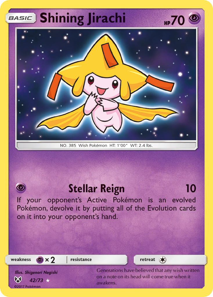 Shining Jirachi (42/73) [Sun & Moon: Shining Legends] - Destination Retro