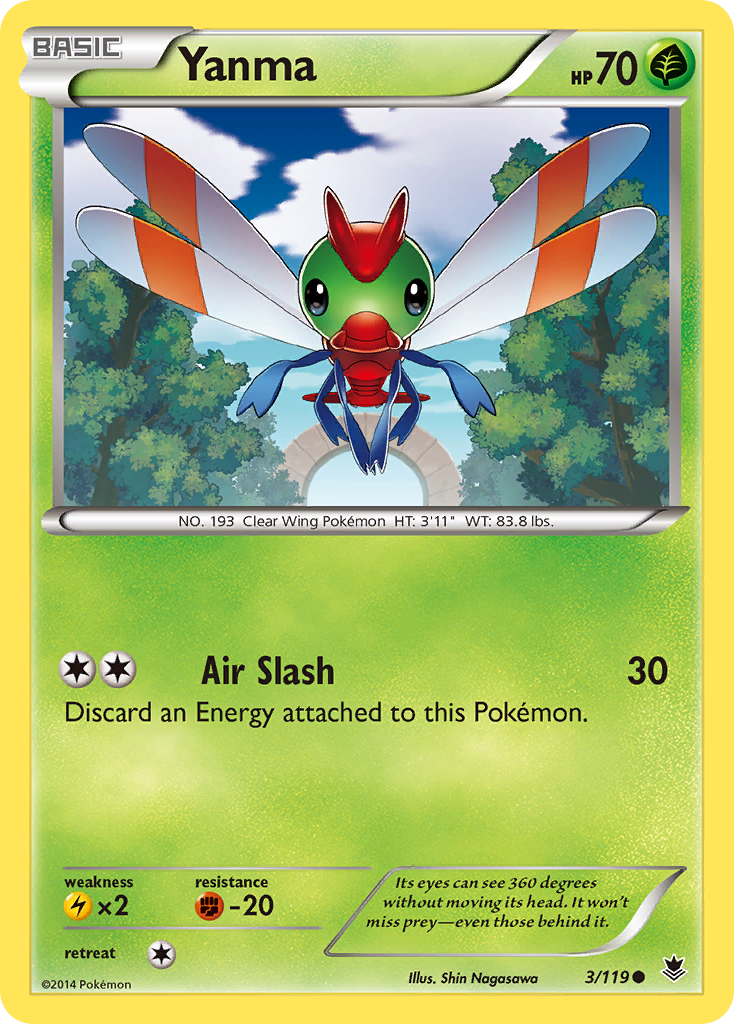 Yanma (3/119) [XY: Phantom Forces] - Destination Retro