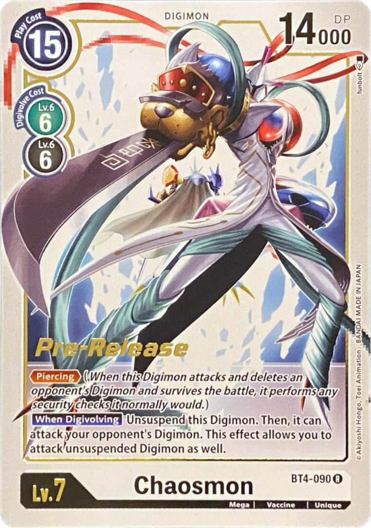 Chaosmon [BT4-090] [Great Legend Pre-Release Promos] - Destination Retro