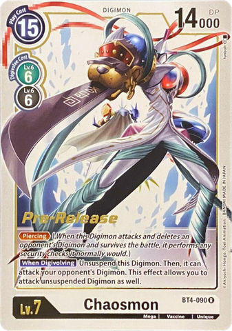 Chaosmon [BT4-090] [Great Legend Pre-Release Promos] - Destination Retro
