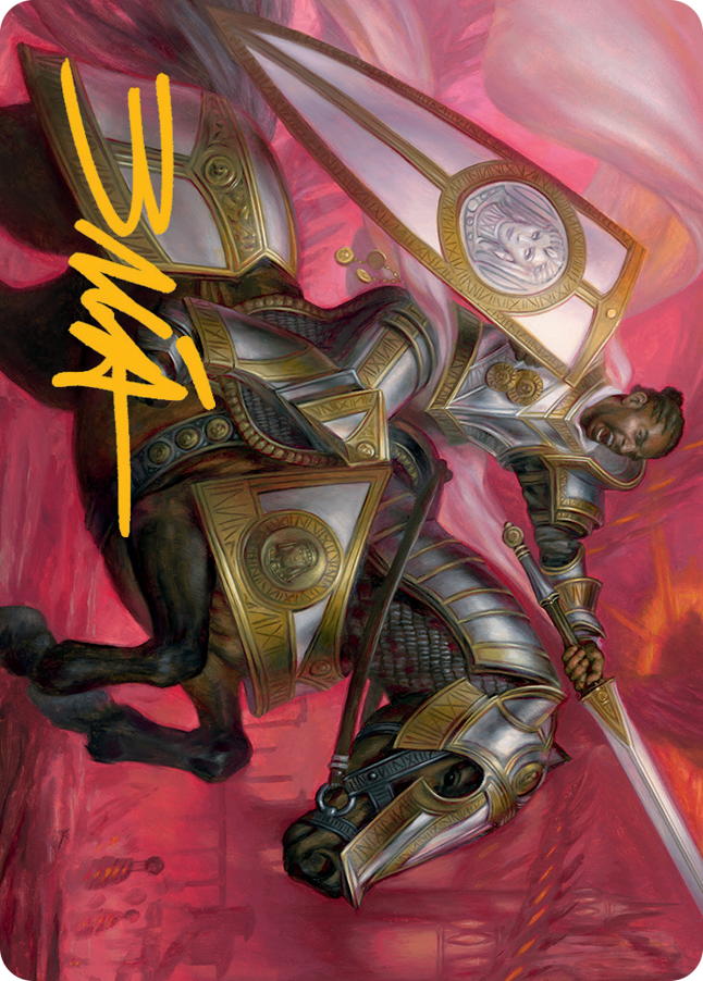 Sigiled Sentinel Art Card (Gold-Stamped Signature) [March of the Machine Art Series] - Destination Retro