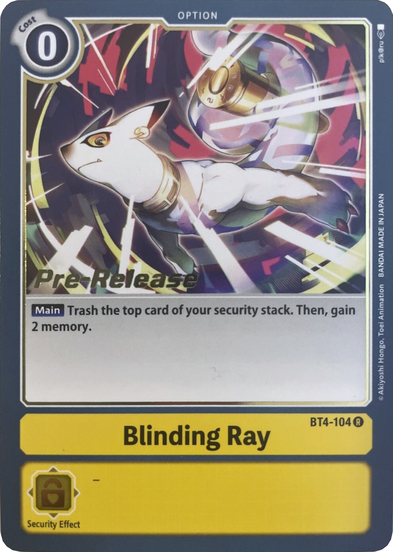 Blinding Ray [BT4-104] [Great Legend Pre-Release Promos] - Destination Retro