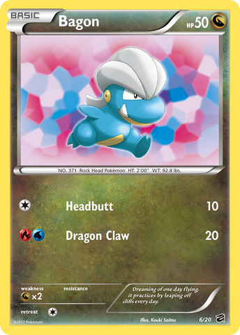 Bagon (6/20) [Black & White: Dragon Vault] - Destination Retro