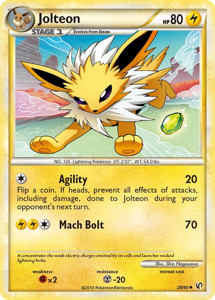 Jolteon (28/90) [HeartGold & SoulSilver: Undaunted] - Destination Retro