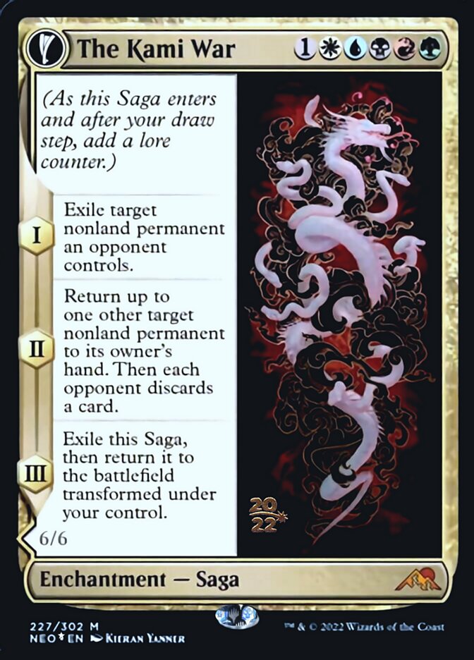 The Kami War // O-Kagachi Made Manifest [Kamigawa: Neon Dynasty Prerelease Promos] - Destination Retro