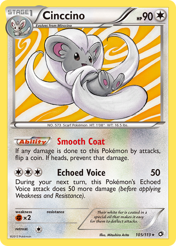 Cinccino (105/113) [Black & White: Legendary Treasures] - Destination Retro