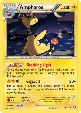 Ampharos (40/114) [XY: Steam Siege] - Destination Retro