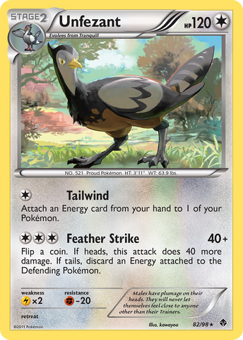 Unfezant (82/98) [Black & White: Emerging Powers] - Destination Retro