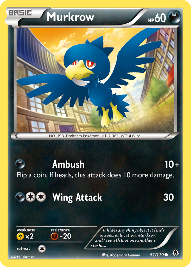 Murkrow (51/119) [XY: Phantom Forces] - Destination Retro