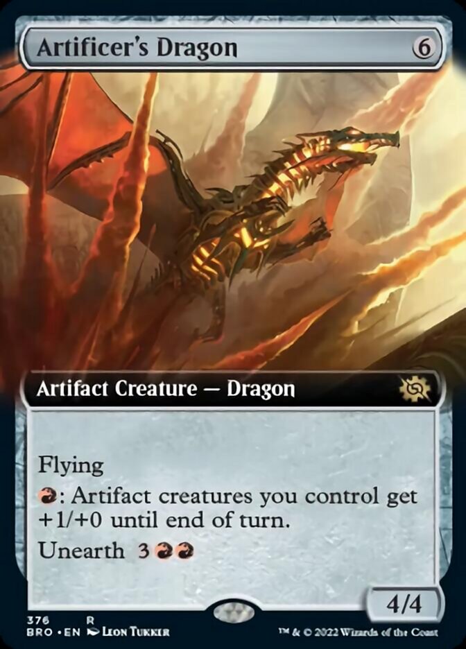 Artificer's Dragon (Extended Art) [The Brothers' War] - Destination Retro
