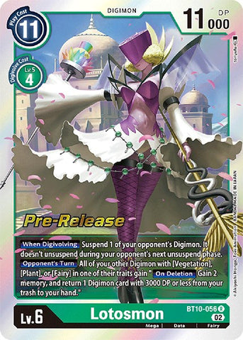 Lotosmon [BT10-056] [Xros Encounter Pre-Release Cards] - Destination Retro