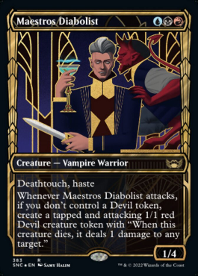 Maestros Diabolist (Showcase Golden Age Gilded Foil) [Streets of New Capenna] - Destination Retro