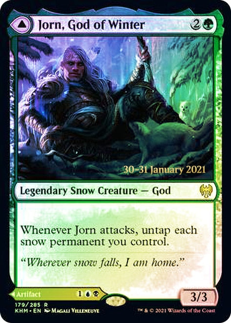 Jorn, God of Winter // Kaldring, the Rimestaff   [Kaldheim Prerelease Promos] - Destination Retro